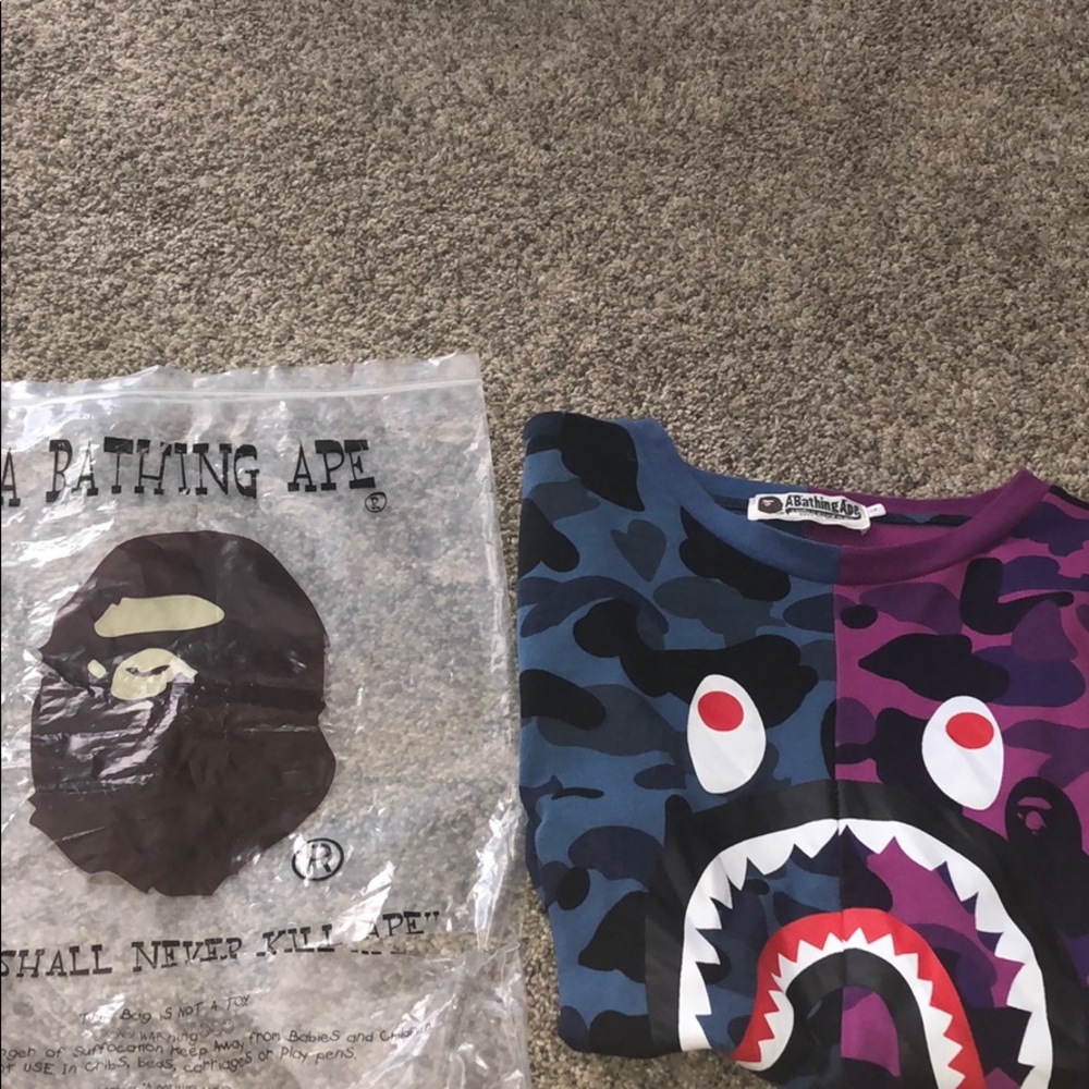 Bape shark shirt